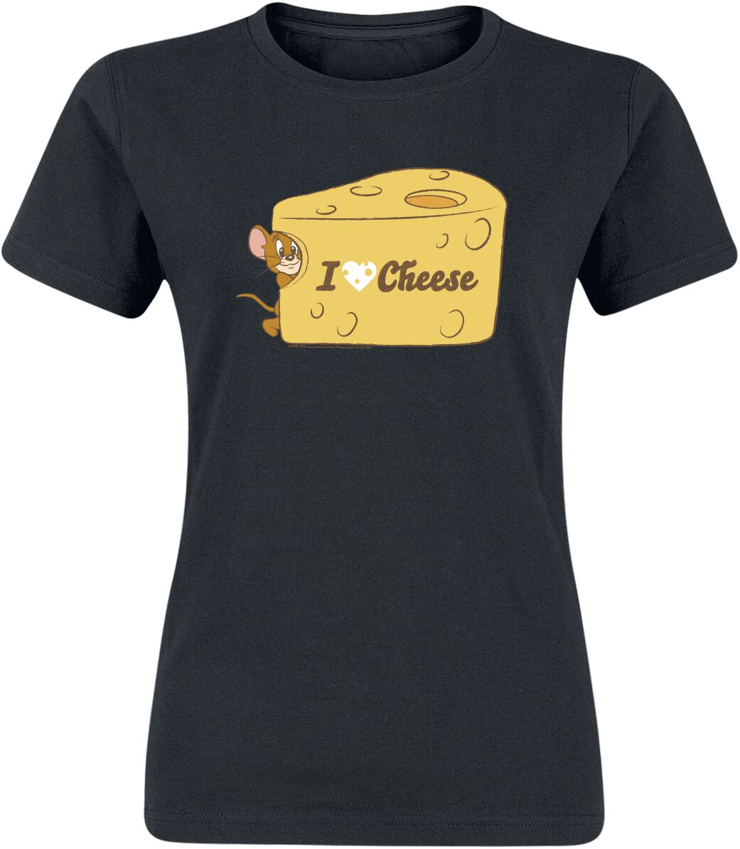 Tom And Jerry I love cheese T-Shirt black