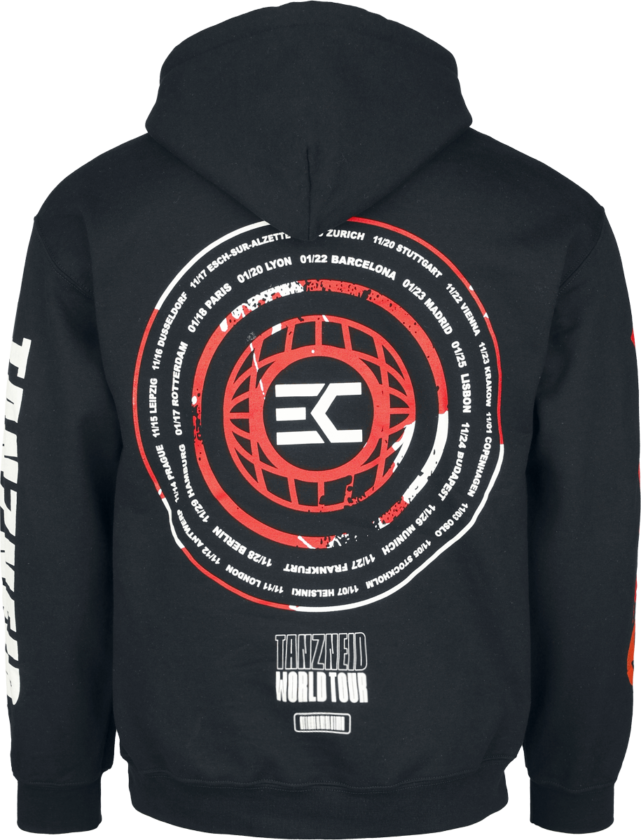 Thumbnail - Electric Callboy Tanzneid Tour Circle Kapuzenpullover schwarz in L