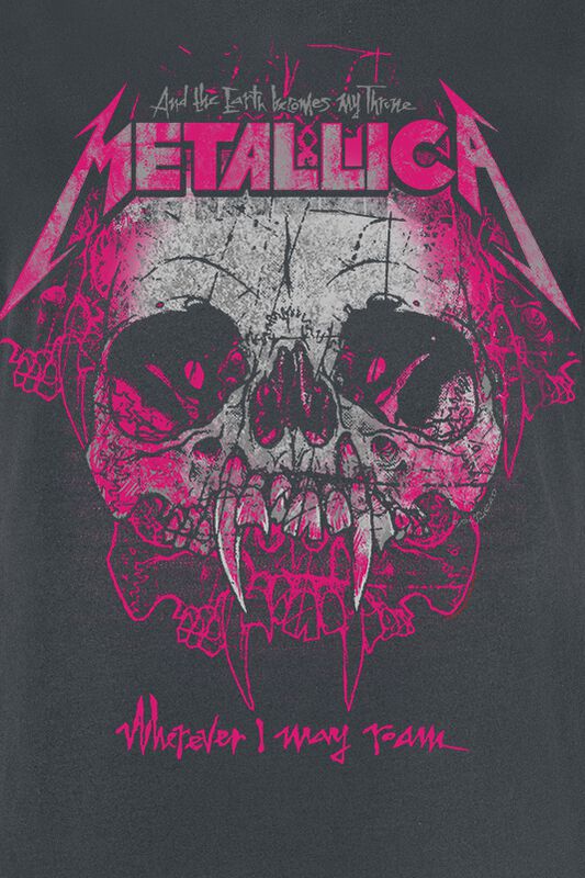 Band Merch Bekleidung Amplified Collection - Wherever I May Roam Pink Ink | Metallica Kurzes Kleid