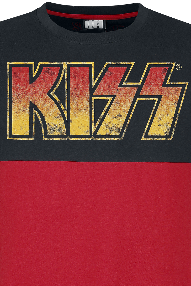 Kiss Amplified Collection - Demon Face T-Shirt schwarz rot