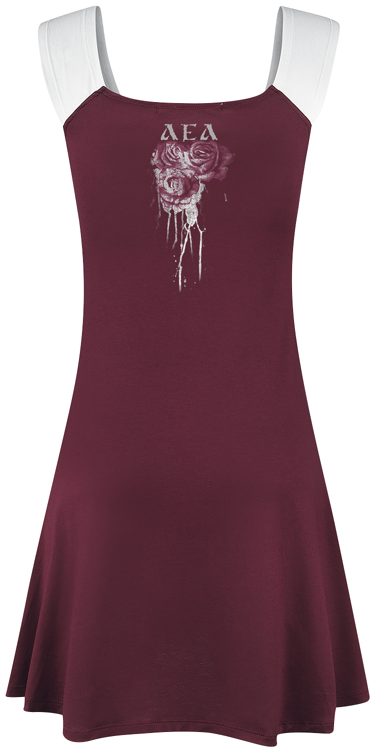 Alchemy England Dames De La Rose Kurzes Kleid bordeaux