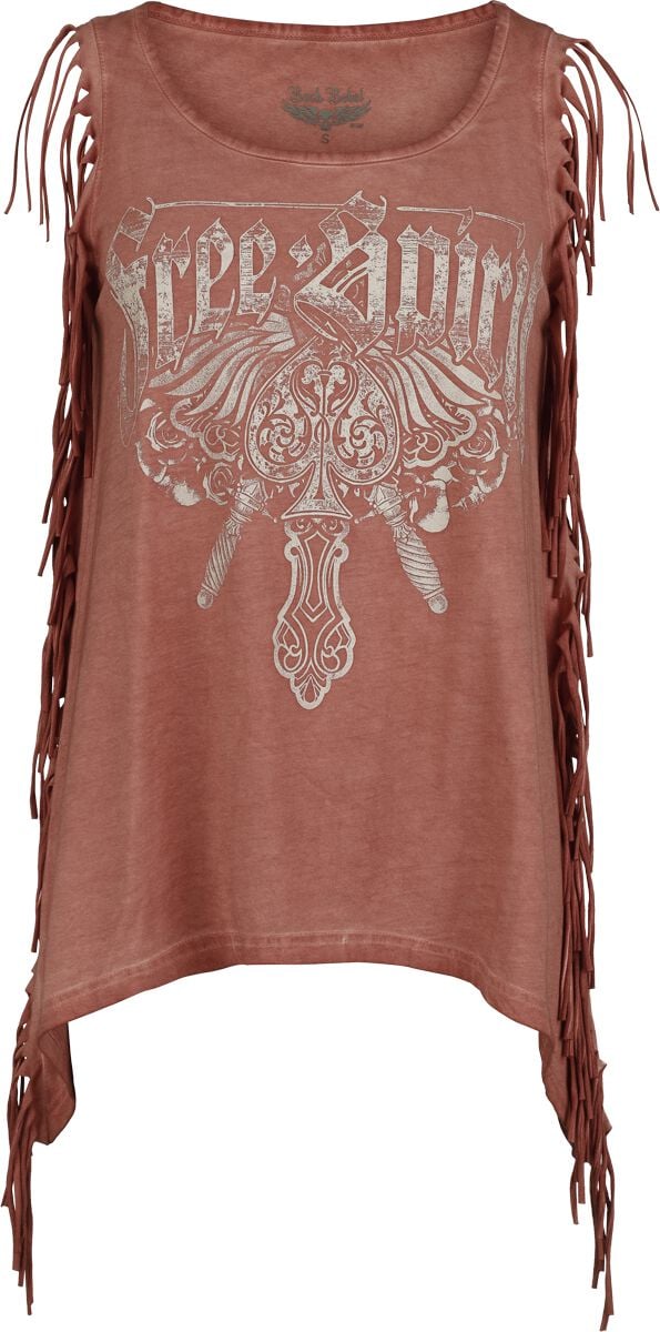 Top  de Rock Rebel by EMP - Free Spirit Top - Mujer - Rojo