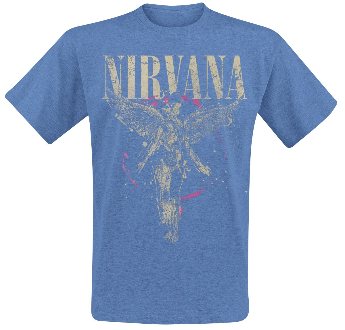 Nirvana In Utero T Shirt blau meliert  - Onlineshop EMP