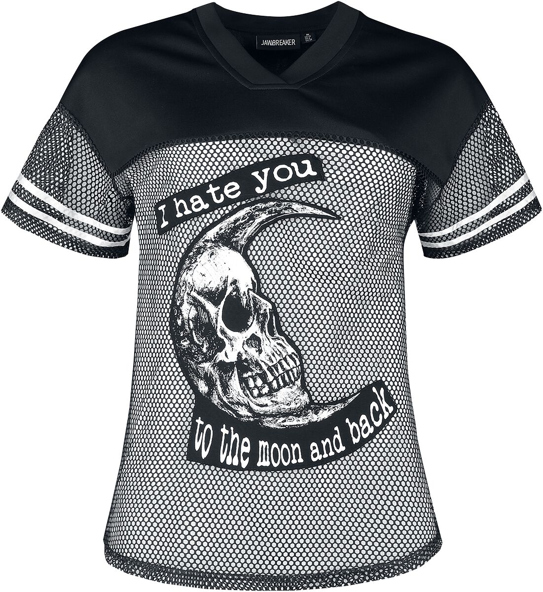Jawbreaker - Gothic T-Shirt - To The Moon And Back Tee - XS bis XXL - für Damen - Größe XXL - schwarz/weiß