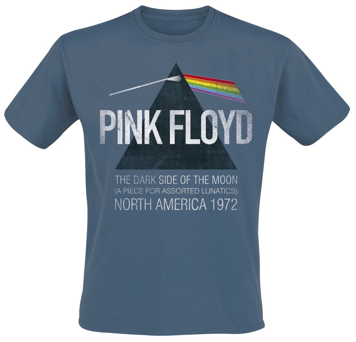 Pink Floyd T-Shirt - North America 1972 - M bis XXL - für Männer - Größe XL - blau  - Lizenziertes Merchandise!