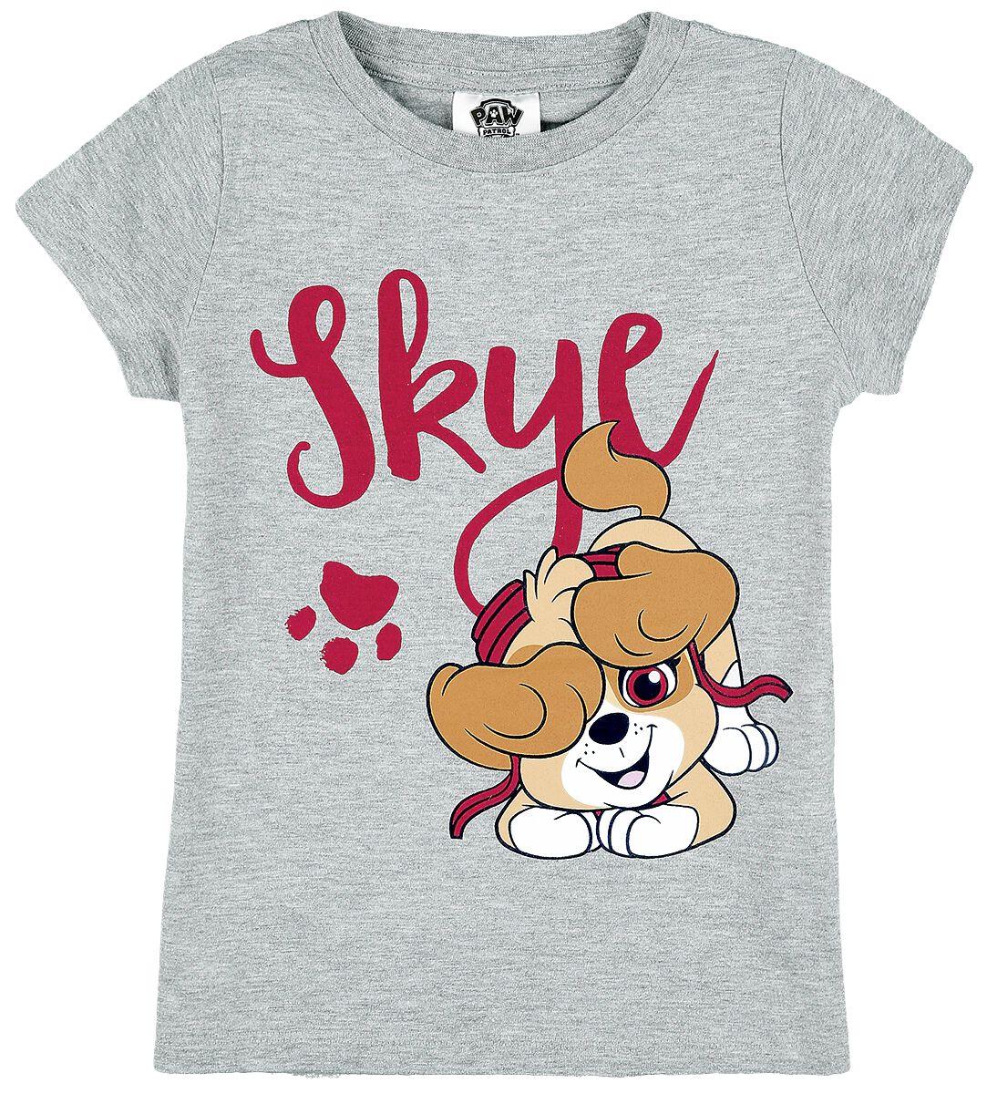 T-Shirt Manches courtes de Pat'Patrouille - Kids - Skye - 92 à 98 - pour Femme - gris chiné