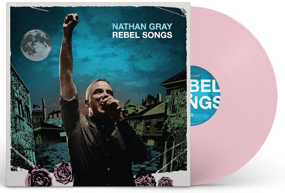Image of Nathan Gray Rebel songs LP pink