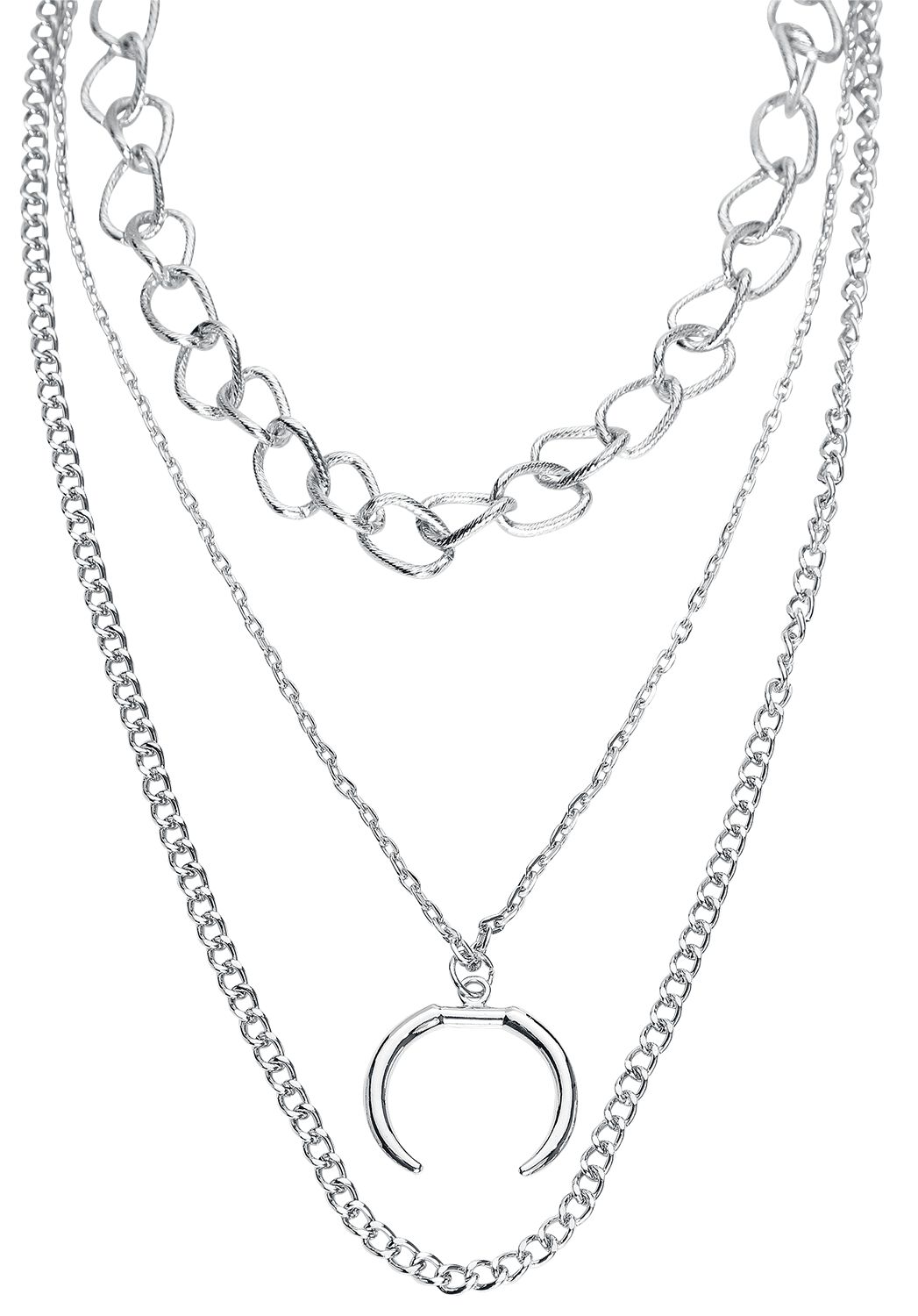 Urban Classics Open Ring Layering Necklace Necklace silver coloured