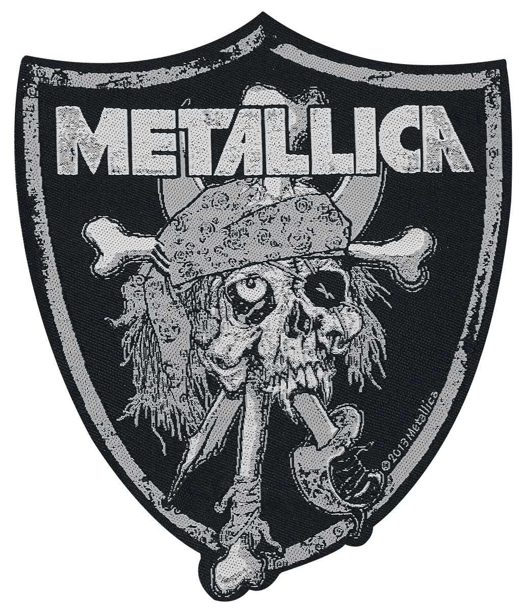 Metallica - Raiders Skull - Patch - schwarz| grau