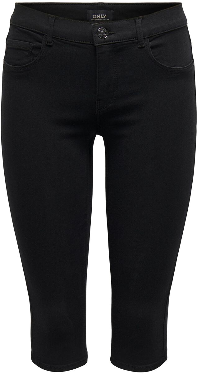 Levně Only Denimové kalhoty Onlrain Life SK knickers NOOS se středně vysokým pásem Dámské šortky černá