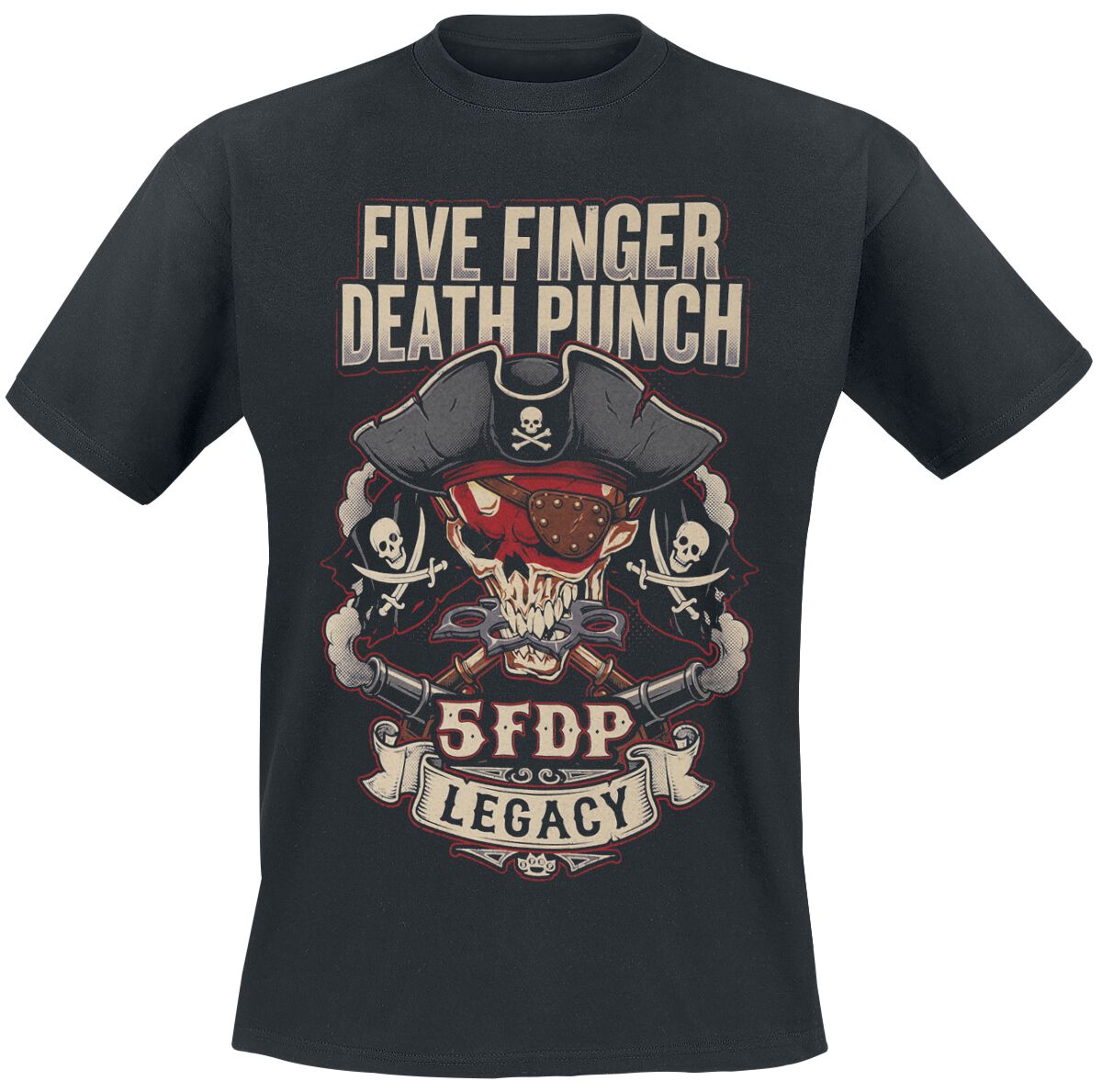 Five Finger Death Punch T-Shirt - Jollyroger - S bis 5XL - für Männer - Größe S - schwarz  - Lizenziertes Merchandise!