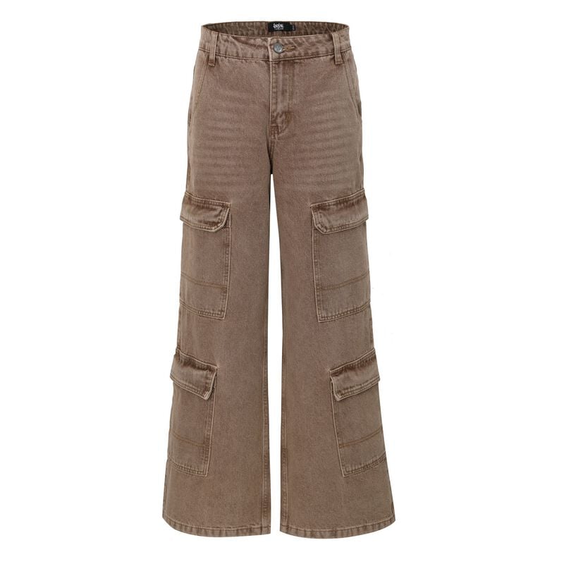 Forplay Cargohose - Multipocket Cargo Pants Brown washed - W27L32 bis W34L32 - für Damen - Größe W30L32 - braun