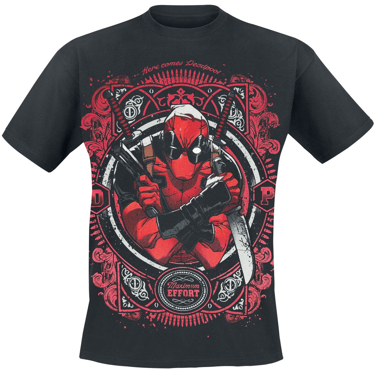 Deadpool - Marvel T-Shirt - Maximum Effort - S bis XXL - für Männer - Größe M - schwarz  - Lizenzierter Fanartikel