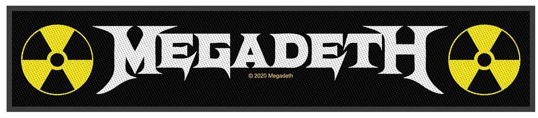 Levně Megadeth Megadeth Logo nášivka černá/bílá/žlutá