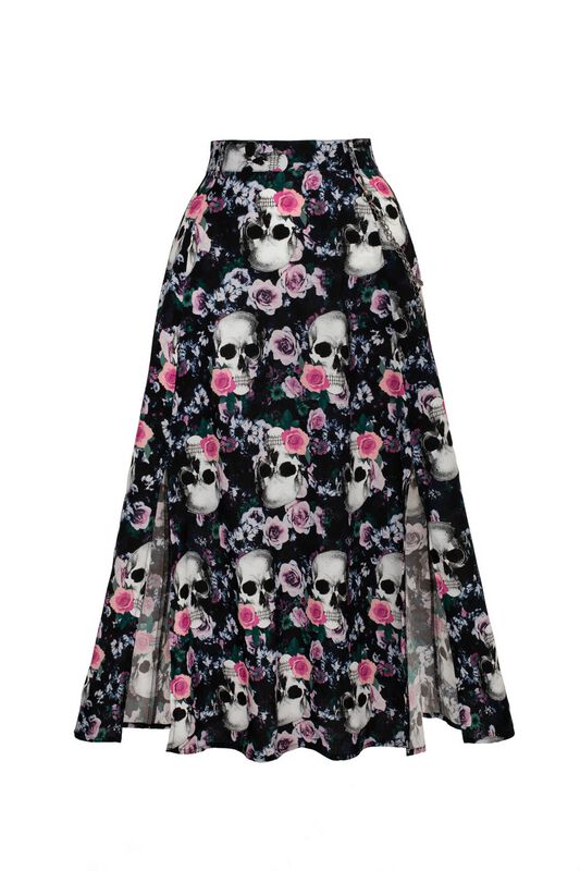 Levně Hell Bunny Dorian Skirt Sukně černá