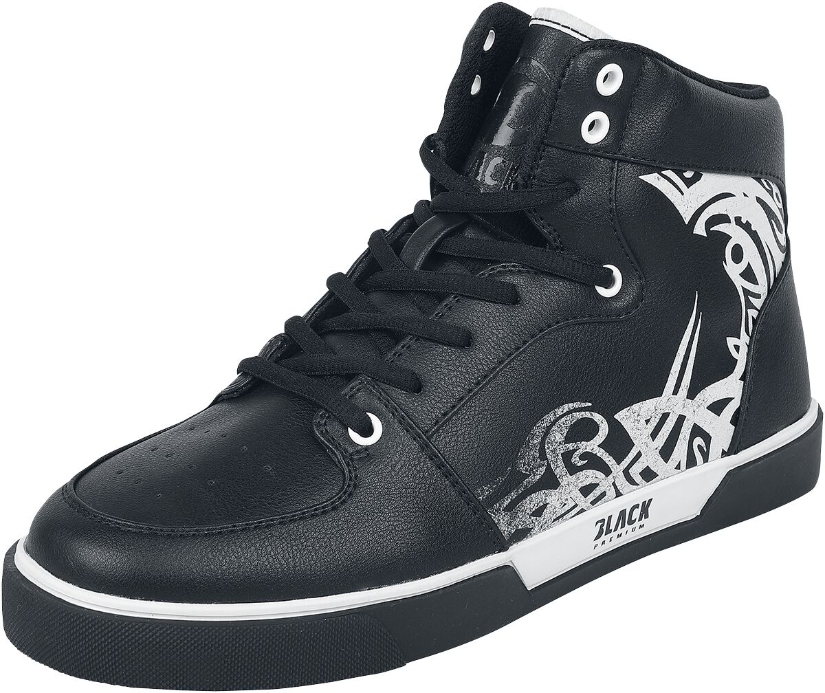 Baskets hautes de Black Premium by EMP - HighCut Sneaker - EU37 à EU46 - pour Unisexe - noir/blanc