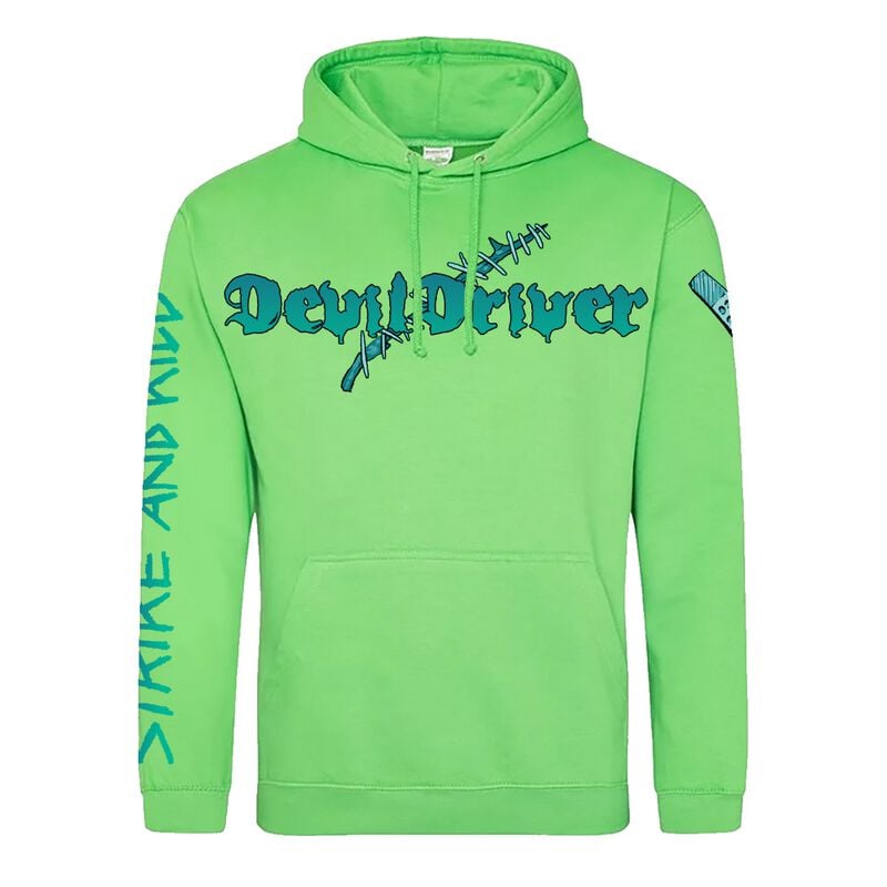DevilDriver Kapuzenpullover - Strike And Kill - S bis 3XL - für Männer - Größe S - lemon  - Lizenziertes Merchandise!