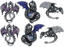 Dragon Earrings, Blackheart, Ohrstecker-Set