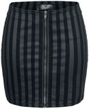 Striped Zip Skirt, Rock Rebel by EMP, Kurzer Rock