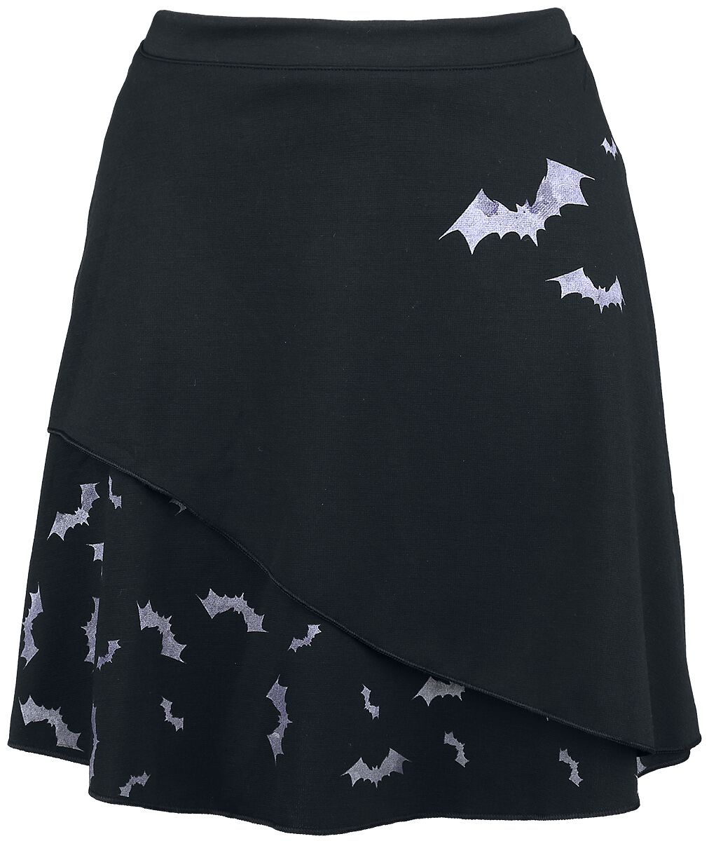 Image of Minigonna Gothic di Outer Vision - Pastel Bats - S a XXL - Donna - nero