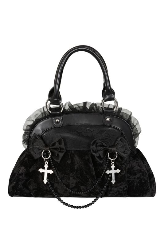 Banned Alternative Sanctum Velvet Handtasche schwarz