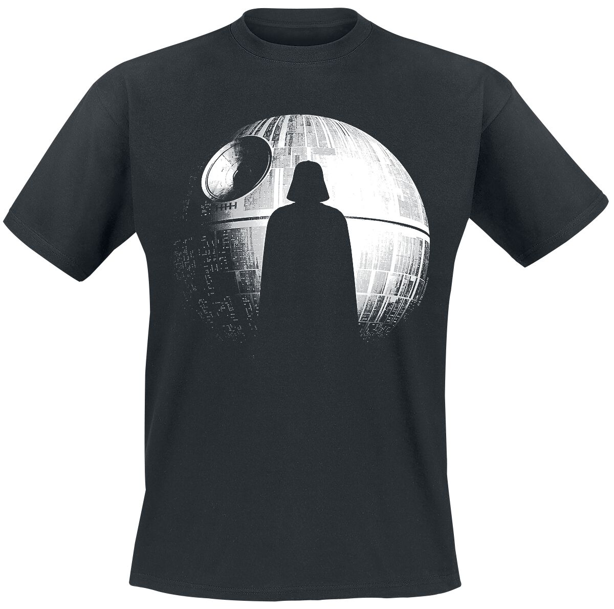 Star Wars T-Shirt - Rogue One - Deathstar Silhouette - S - für Männer - Größe S - schwarz  - Lizenzierter Fanartikel