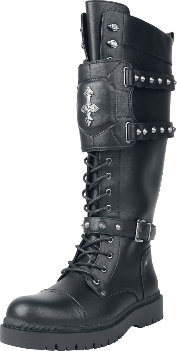 Gothicana by EMP - Gothic Stiefel - Countess Bathory Kunstleder Stiefel - EU39 bis EU46 - für Männer - Größe EU39 - schwarz
