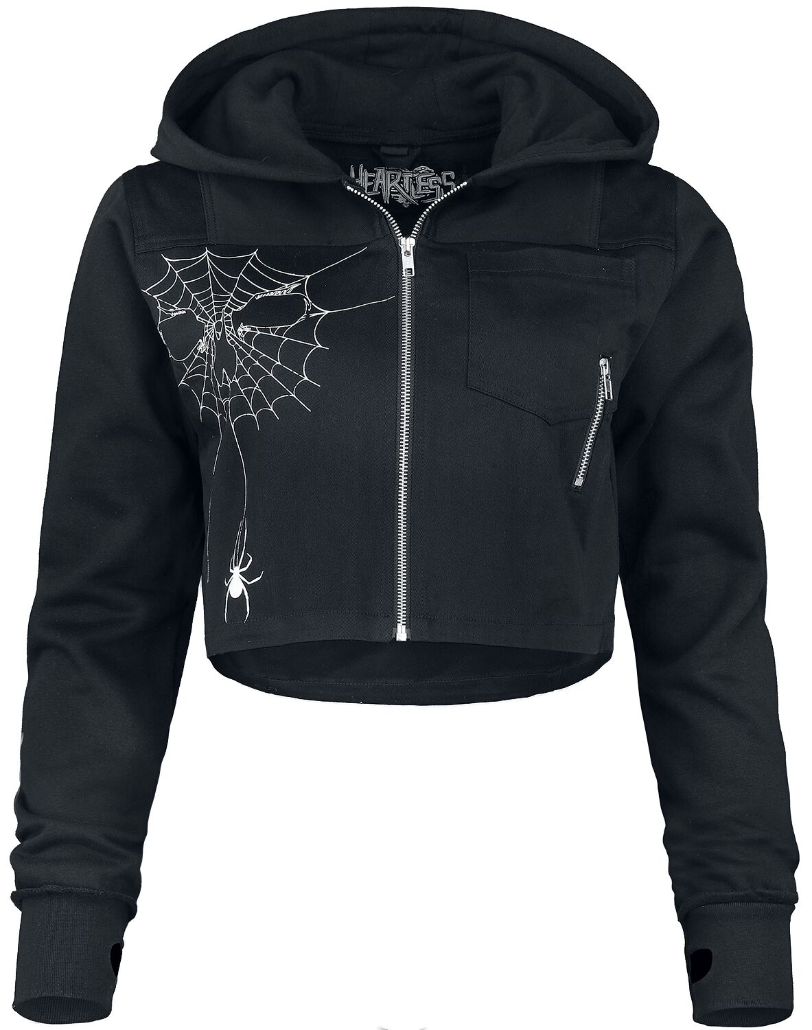 Image of Felpa jogging Gothic di Heartless - Widow Maker jacket - L a XL - Donna - nero
