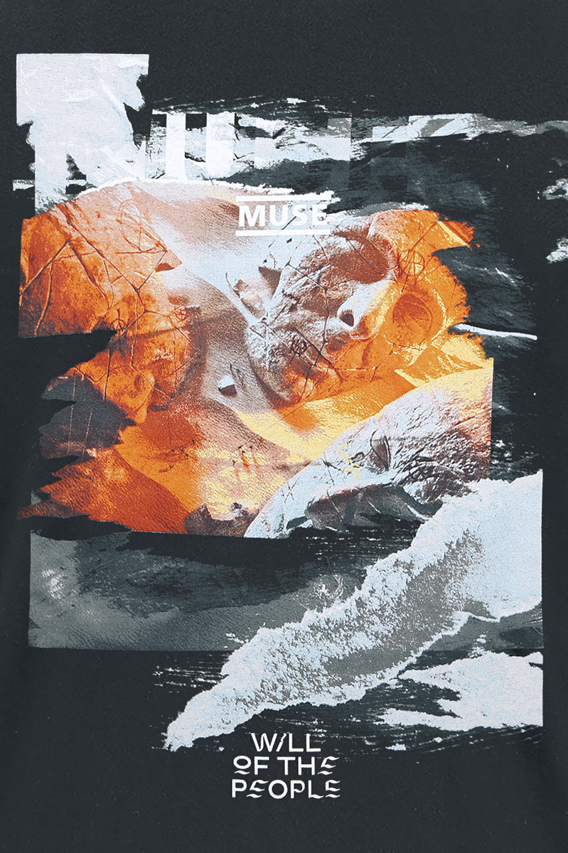 Muse Neon Orange Pop T-Shirt schwarz