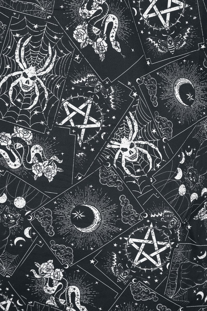 Thumbnail - Jawbreaker Tarot Style Printed Shirt Kurzarmhemd schwarz in L