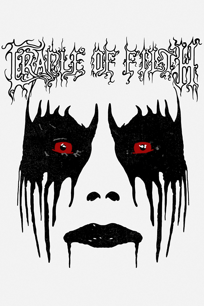 Cradle Of Filth Dani Make Up T-Shirt weiß