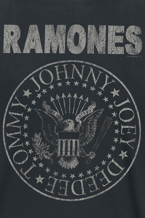 T-Shirt Donna AMPLIFIED Ramones – 1974 Logo Eagle – Colore Stonewash Marrone, Taglia L