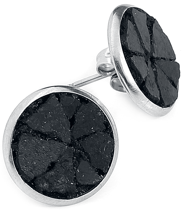 Rockers Black Murska Ohrstecker-Set schwarz