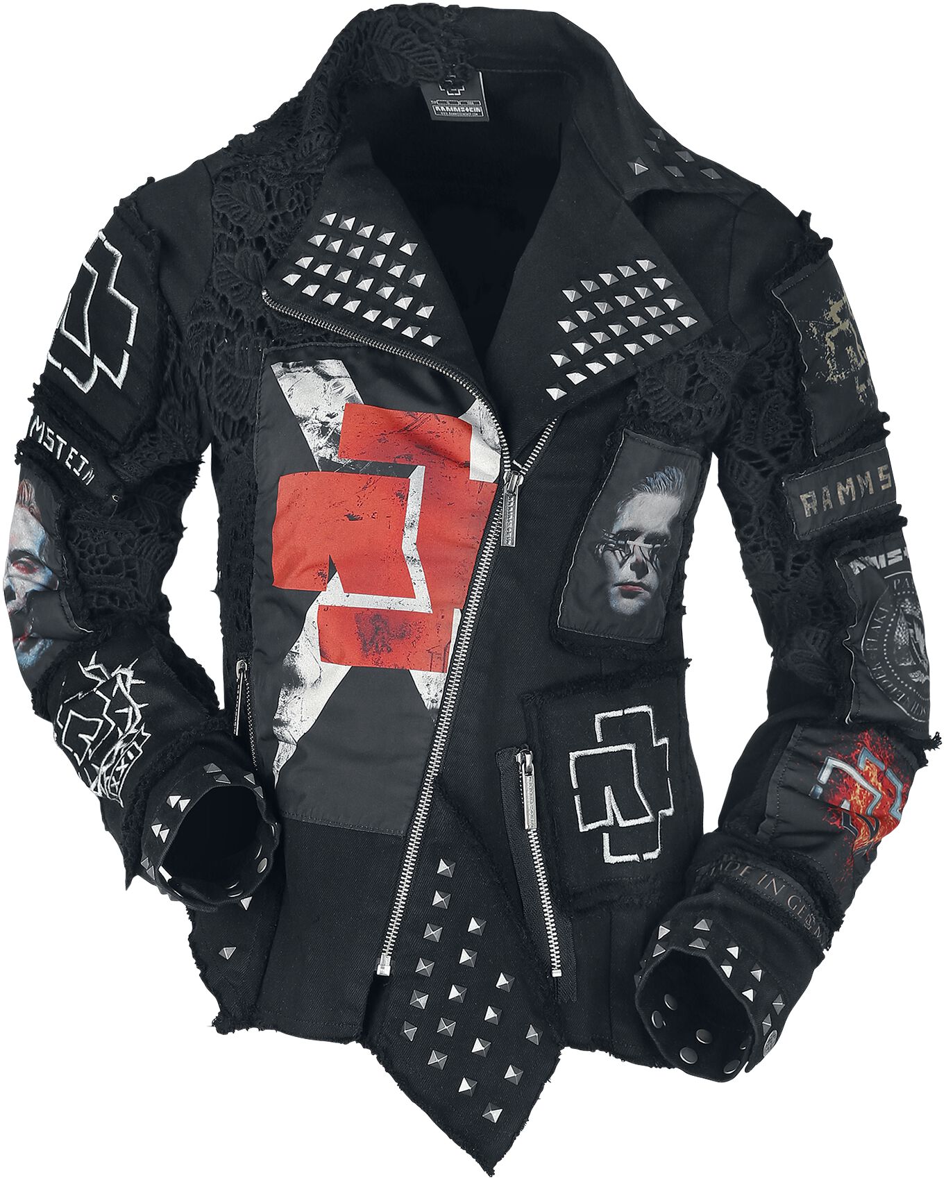 Levně Rammstein Metal Patches Dámská bunda černá