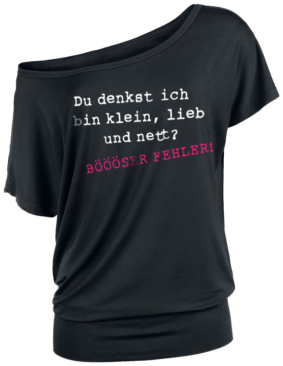 Sprüche T-Shirt - BÖÖÖSER FEHLER! - XS bis 4XL - für Damen - Größe 4XL - schwarz