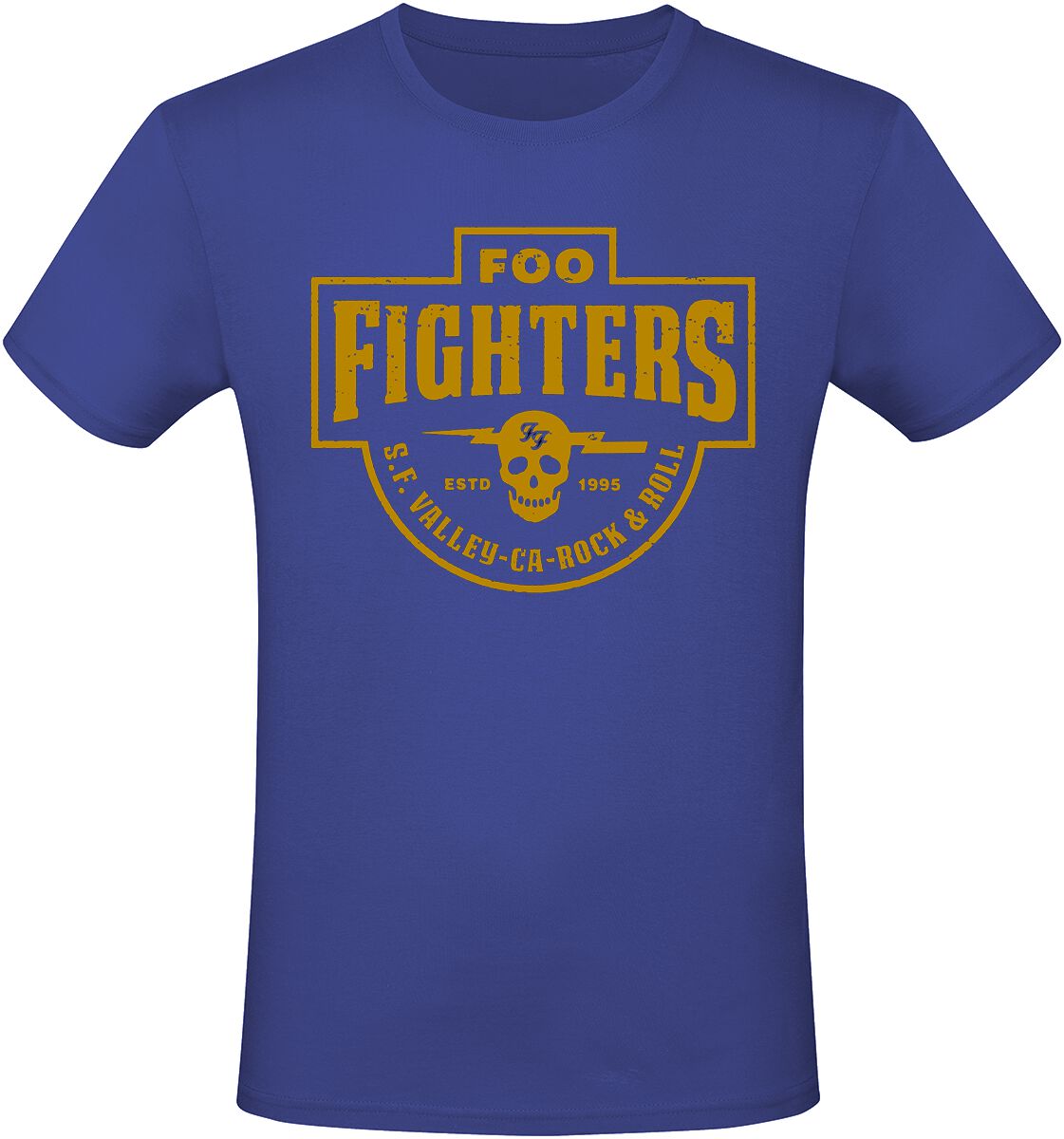 Foo Fighters T-Shirt - Estd 1995 - S - für Männer - Größe S - blau  - Lizenziertes Merchandise!