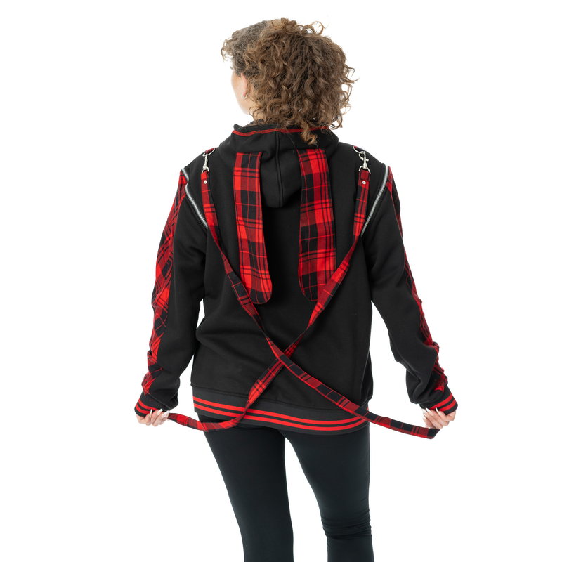 Thumbnail - Luv Bunny LB Cursed Bunny Hood Kapuzenjacke schwarz rot in 3XL