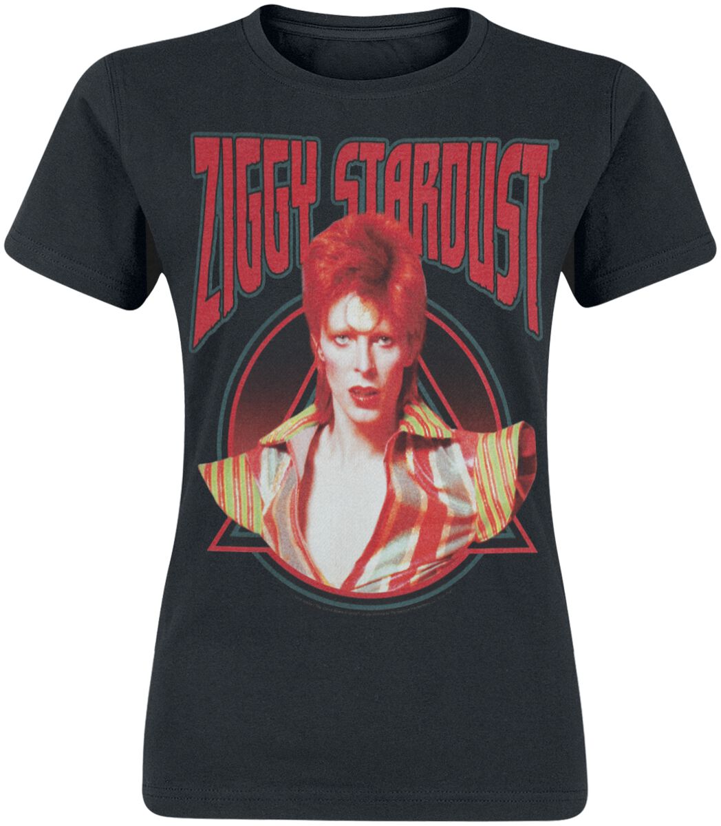 Image of David Bowie Ziggy Stardust Girl-Shirt schwarz