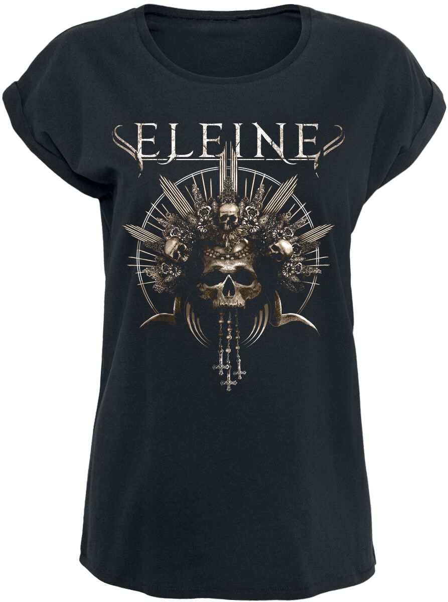 Eleine Crowned T-Shirt schwarz in L