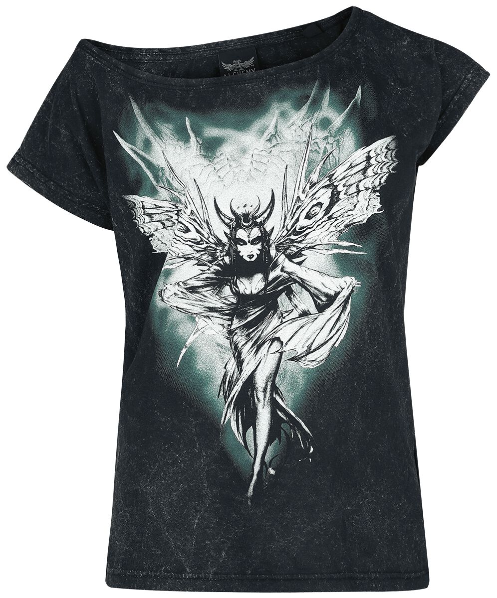 T-Shirt Manches courtes Gothic de Alchemy England - Marylin - S à 3XL - pour Femme - gris