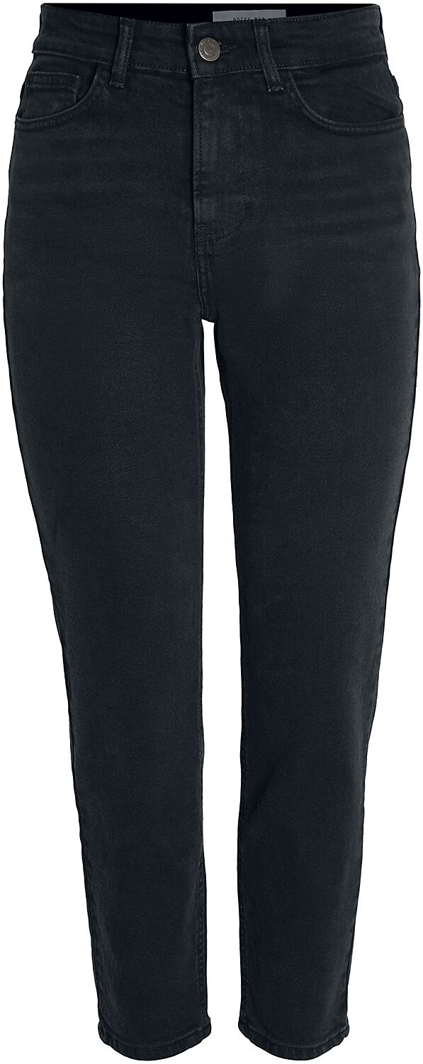 Image of Jeans di Noisy May - NMMONI HW STRAIGHT ANK BLACK JEANS NOOS - W25L30 - Donna - nero