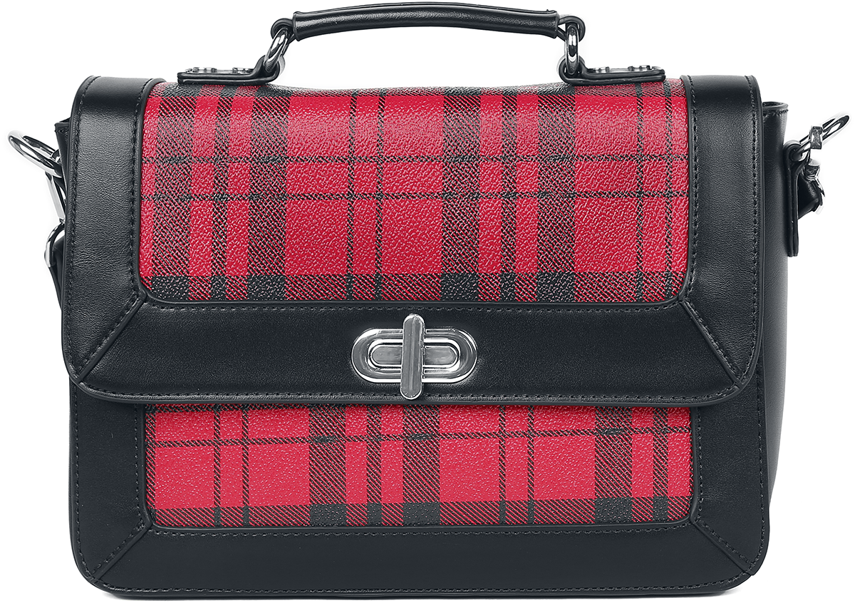 Banned Retro Lady Prim Handtasche schwarz rot