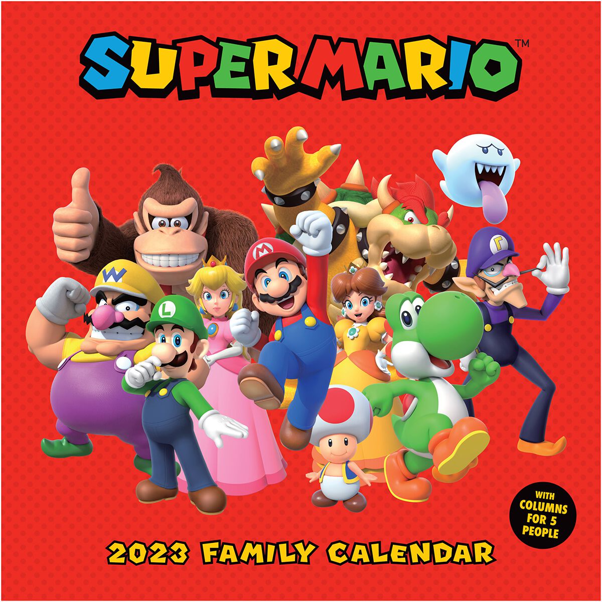 Super Mario 2023 family calendar Wall Calendar multicolour