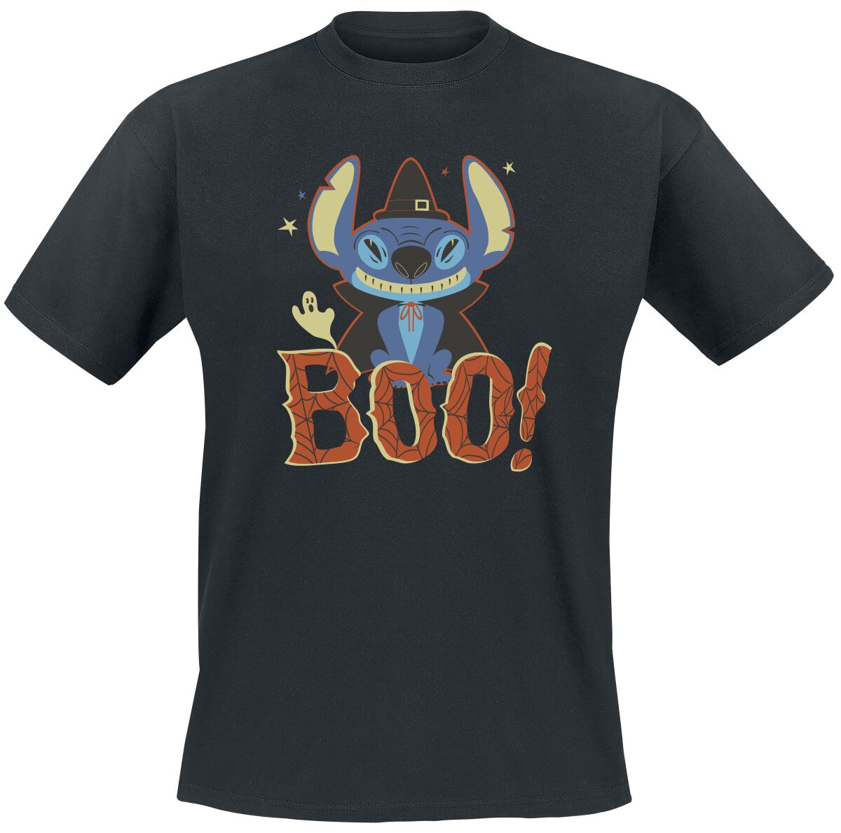 Lilo & Stitch - Disney T-Shirt - Boo - S bis XXL - für Männer - Größe L - schwarz  - Lizenzierter Fanartikel