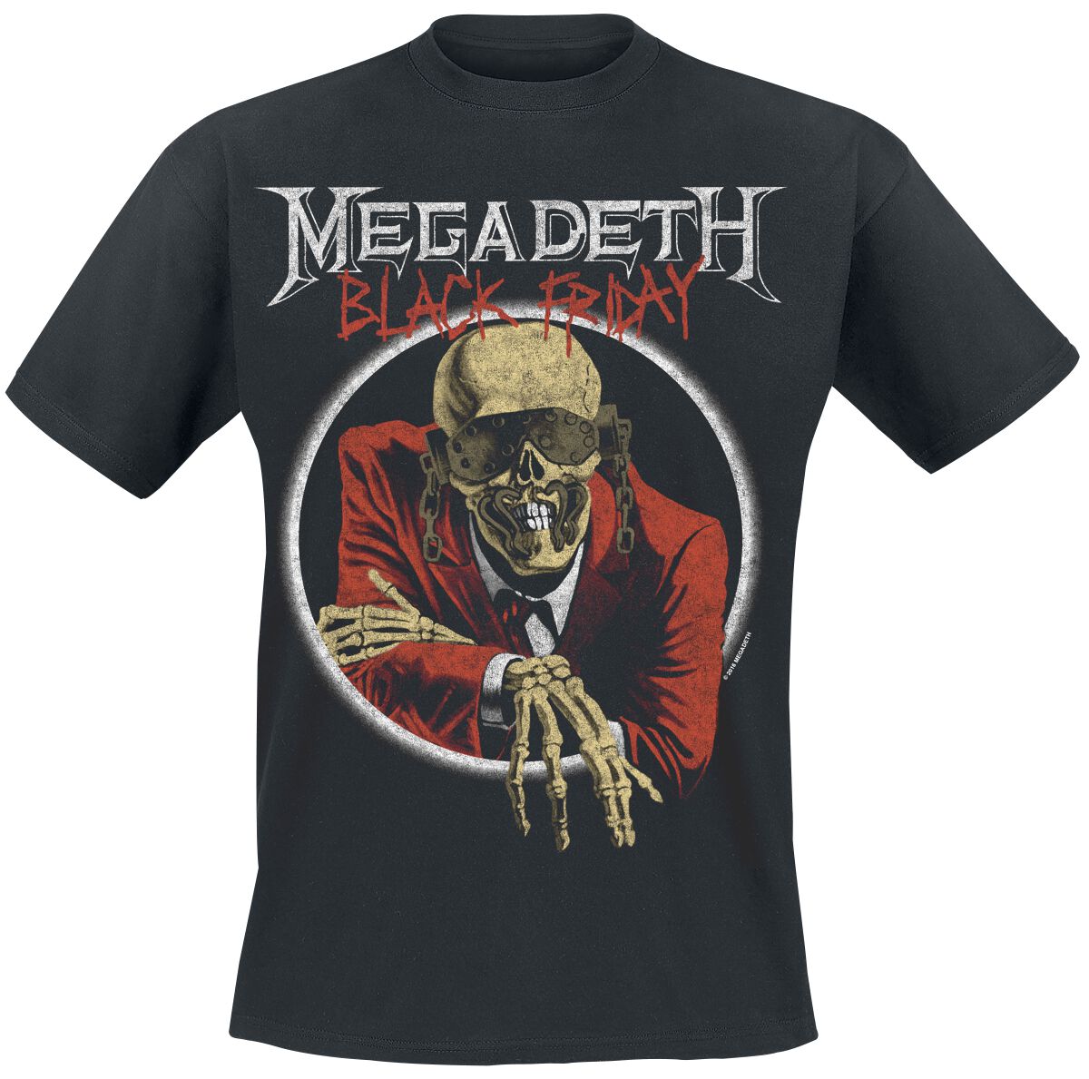Levně Megadeth Black Friday Europe '87 Tričko černá