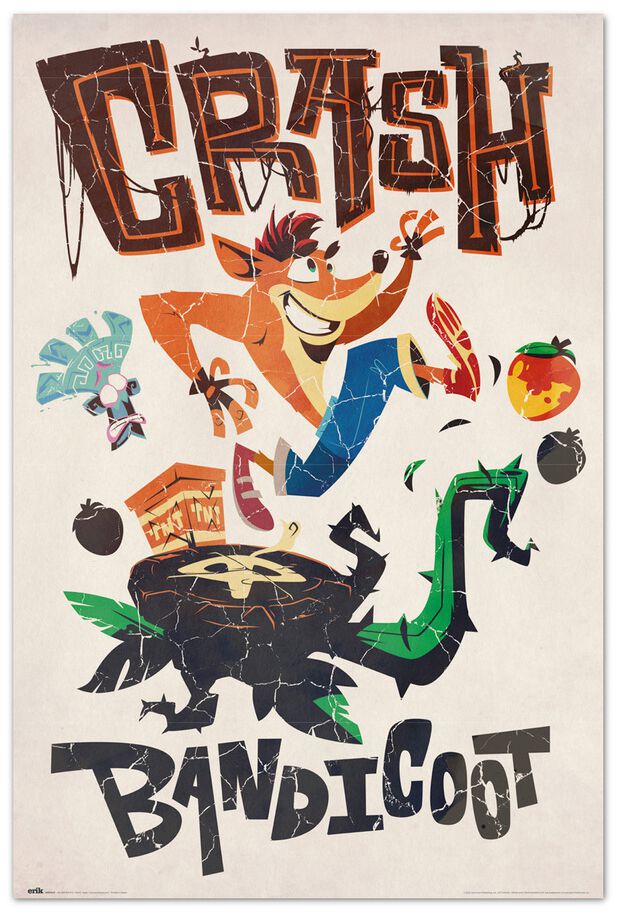Image of Crash Bandicoot Adventures Poster multicolor