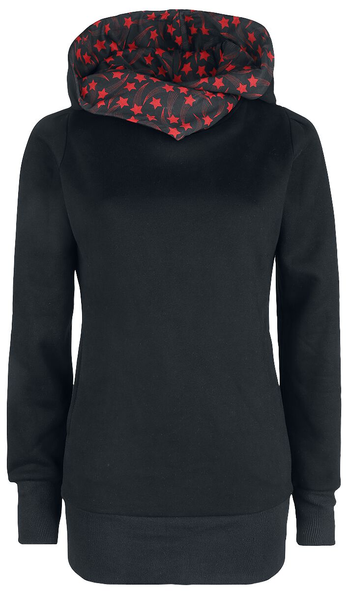 Sweat-shirt à capuche de Forplay - Brenda - S - pour Femme - noir/rouge