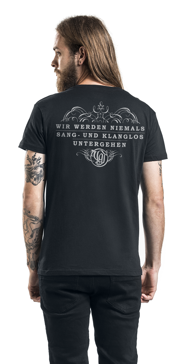 Rabe T-Shirt Schwarz Mit Glanzdetails - Ringel-Look 95% Baumwolle