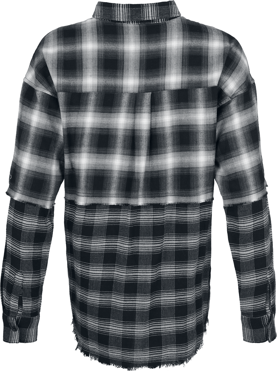 4068143324557 - Pagan Roots Flanellhemd schwarz in M