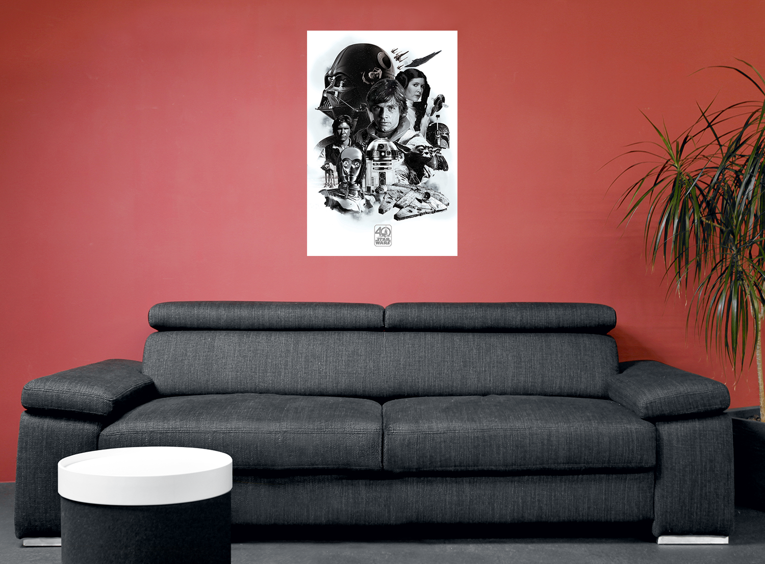 5050574341646 - 40th Anniversary - Montage Poster schwarz weiß